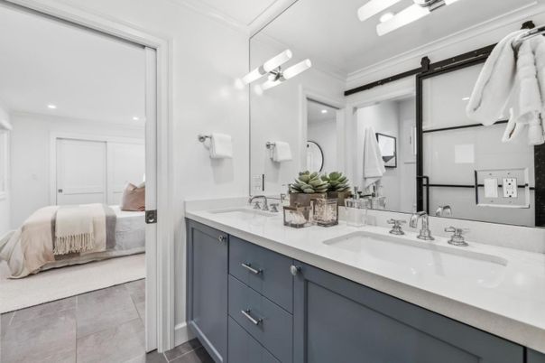 Bathroom, Bedroom, Dual Sink Vanities, Interior, Recessed Lighting
