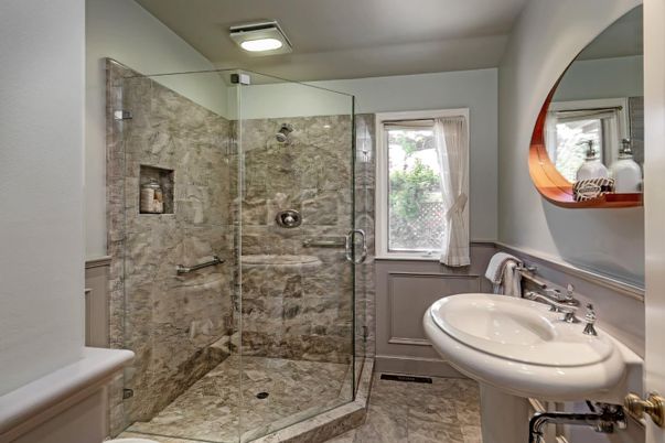 Bathroom, Glass Shower, Interior