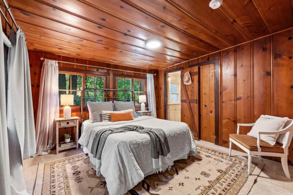 Bedroom, Interior, Wooden Ceilings, Wooden Walls