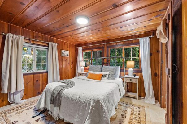 Bedroom, Interior, Wooden Ceilings, Wooden Walls