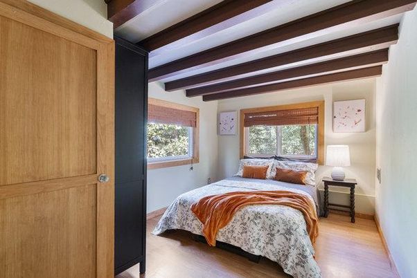 Bedroom, Interior, Wooden Beams, Wood Texture Flooring