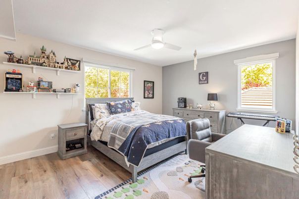 Bedroom, Home Office, Interior, Wood Texture Flooring