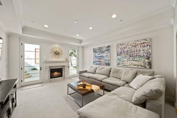 Fireplace, Interior, Living room, Recessed Lighting