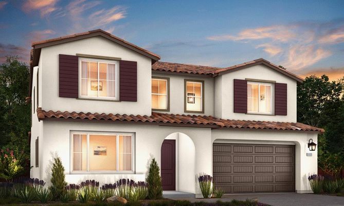 Attached, Exterior, Facade, Spanish Mediterranean