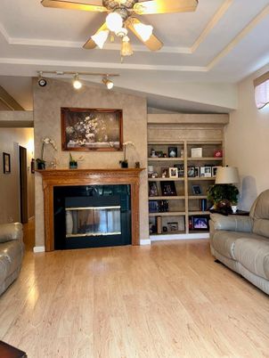 Fireplace, Interior, Wood Texture Flooring