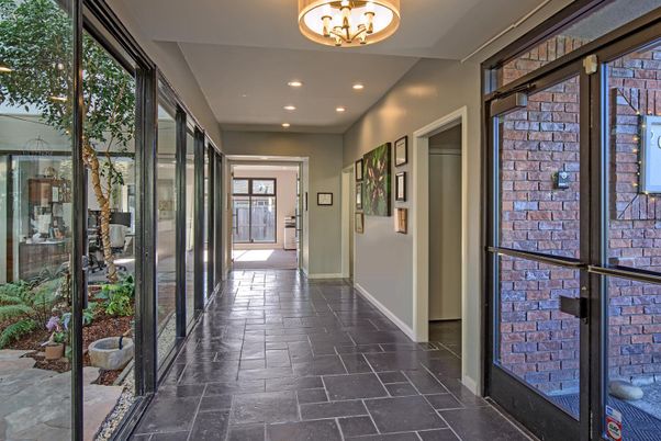 Interior, Recessed Lighting, Stone Walls