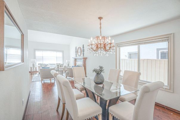 Chandelier, Dining room, Fireplace, Interior, Living room, Wood Texture Flooring