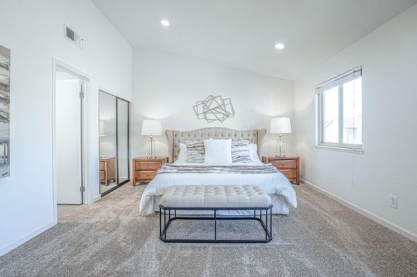 Bedroom, Interior, Recessed Lighting