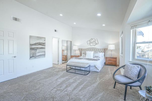 Bedroom, Interior, Recessed Lighting
