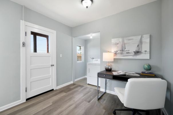 Home Office, Interior, Wood Texture Flooring