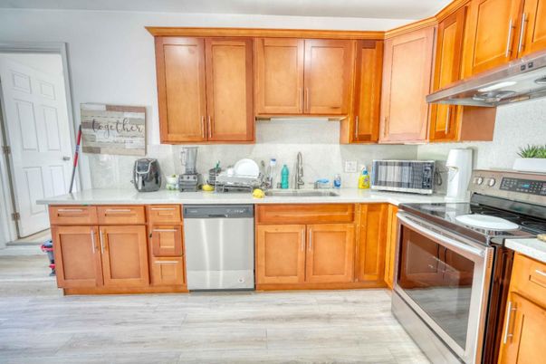 Interior, Kitchen, Wood Texture Flooring