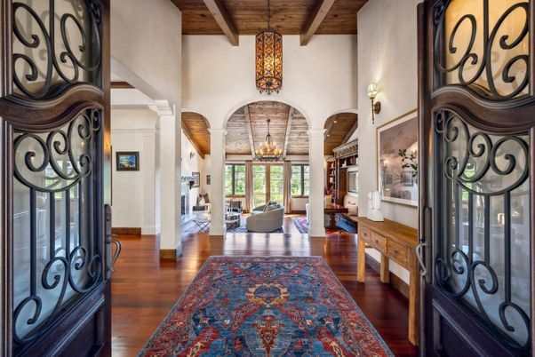 Chandelier, Interior, Living room, Wooden Beams, Wooden Ceilings, Wood Texture Flooring