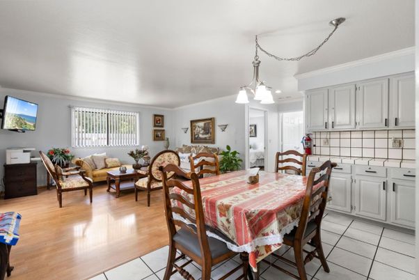 Dining room, Interior, Living room, Pendant Lights, Wood Texture Flooring
