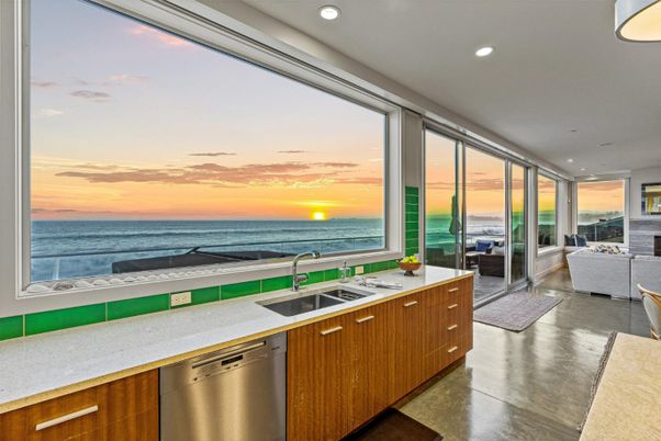 Interior, Kitchen, Living room, Recessed Lighting, Stainless Steel Appliances, Water