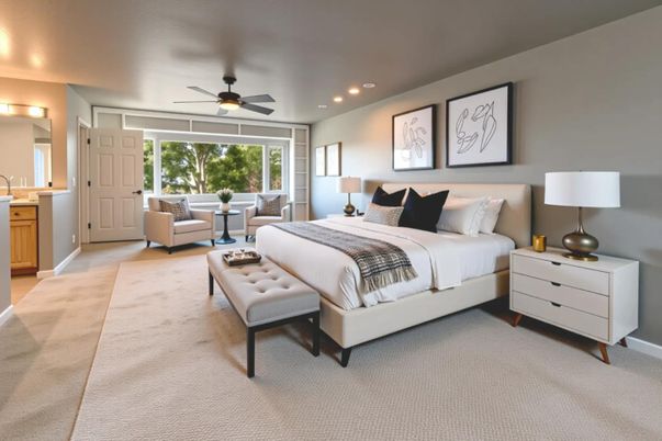 Bedroom, Interior, Recessed Lighting