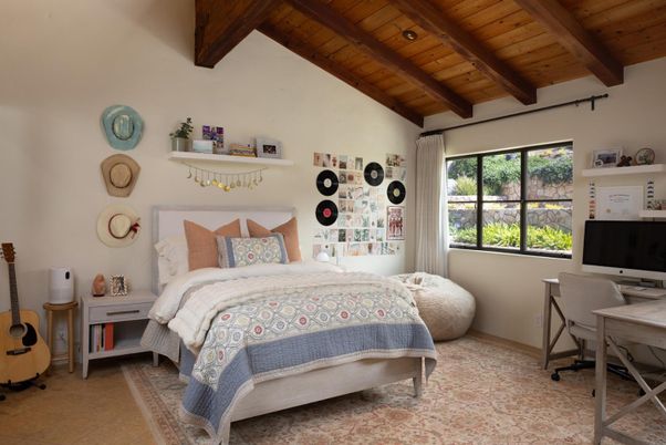 Bedroom, Interior, Wooden Beams, Wooden Ceilings