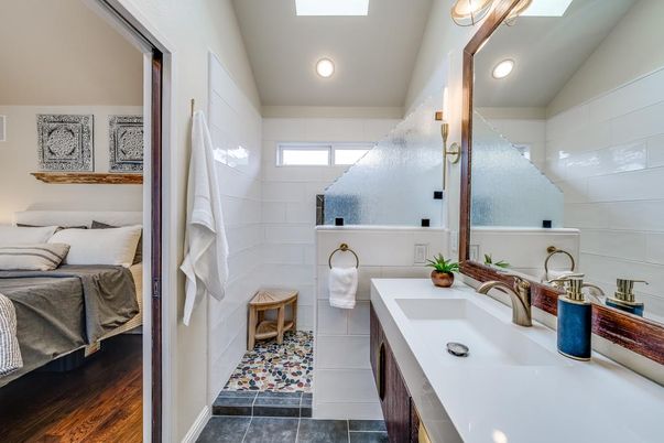 Bathroom, Bedroom, Interior, Recessed Lighting, Wood Texture Flooring
