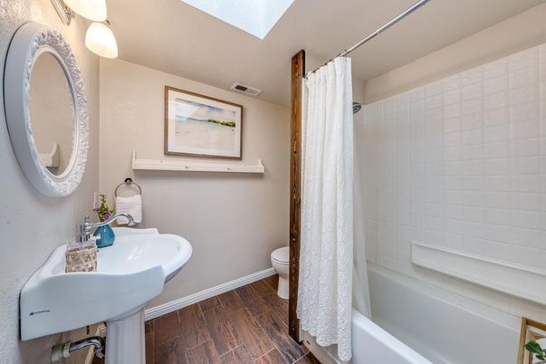 Bathroom, Interior, Wood Texture Flooring