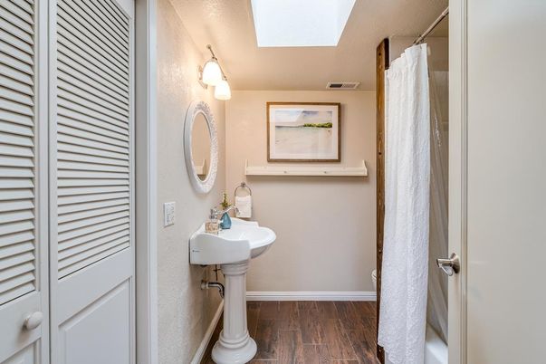 Bathroom, Interior, Wood Texture Flooring