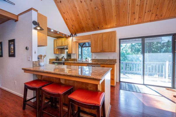 Interior, Kitchen, Wooden Ceilings, Wood Texture Flooring