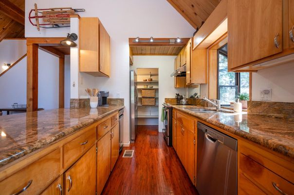 Interior, Kitchen, Wood Texture Flooring
