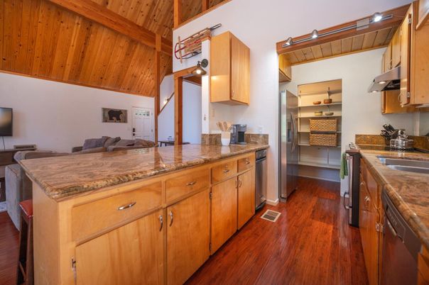 Interior, Kitchen, Wooden Beams, Wooden Ceilings, Wood Texture Flooring