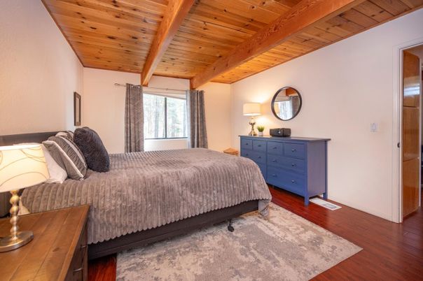 Bedroom, Interior, Wooden Beams, Wooden Ceilings, Wood Texture Flooring
