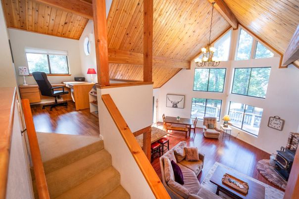 Interior, Living room, Pendant Lights, Wooden Beams, Wooden Ceilings, Wood Texture Flooring