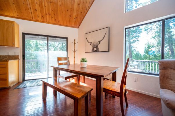 Dining room, Interior, Wooden Ceilings, Wood Texture Flooring