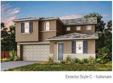 Attached, Exterior, Facade, Mediterranean