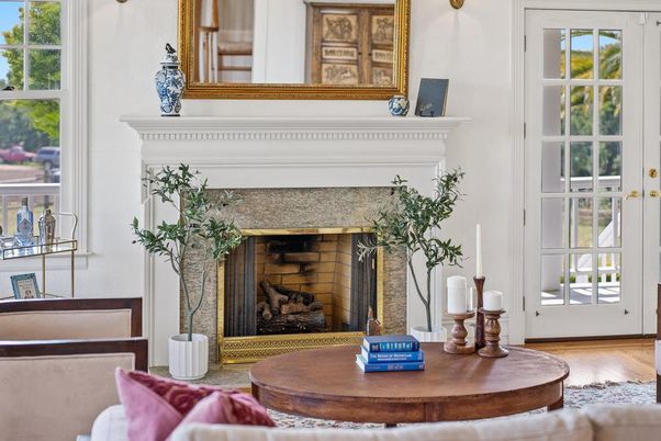 Fireplace, Interior, Wood Texture Flooring