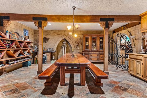 Interior, Pendant Lights, Stone Walls, Wine Storage
