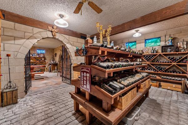 Interior, Stone Walls, Wine Storage