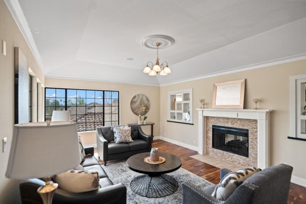 Chandelier, Fireplace, Interior, Living room, Wood Texture Flooring