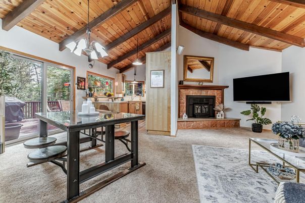 Fireplace, Interior, Pendant Lights, Wooden Beams, Wooden Ceilings