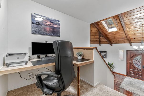 Home Office, Interior, Wooden Ceilings, Wood Texture Flooring