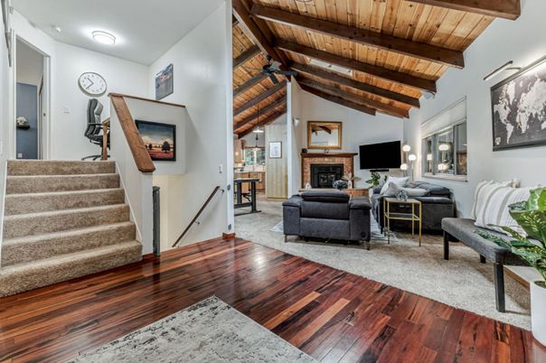 Fireplace, Interior, Living room, Wooden Beams, Wooden Ceilings, Wood Texture Flooring