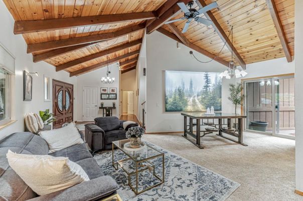 Chandelier, Dining room, Interior, Living room, Wooden Beams, Wooden Ceilings