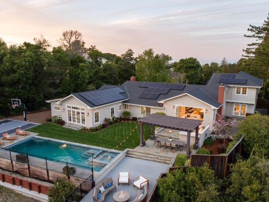 Exterior, Pool, Solar Panels