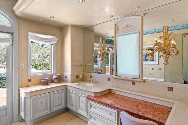 Bathroom, Chandelier, Interior, Recessed Lighting