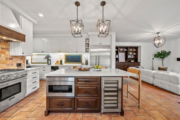 Interior, Kitchen, Pendant Lights, Recessed Lighting, Stainless Steel Appliances