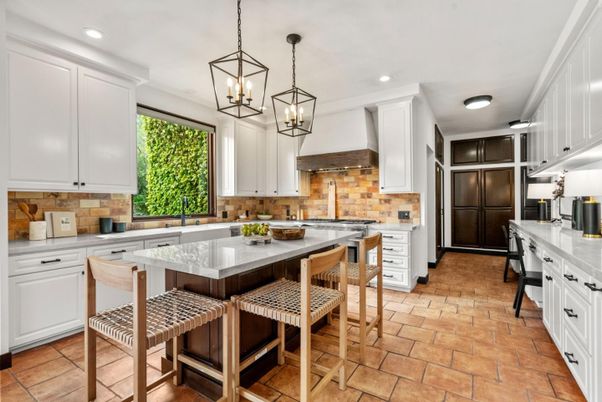 Interior, Kitchen, Pendant Lights, Recessed Lighting, Stainless Steel Appliances