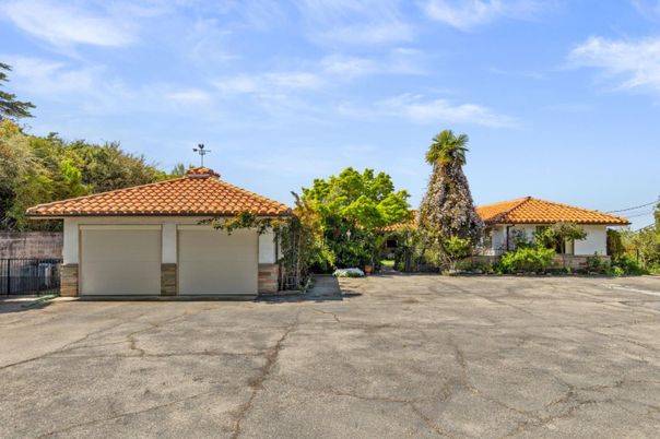Attached, Backyard, Detached Garage, Exterior, Facade, Spanish Mediterranean
