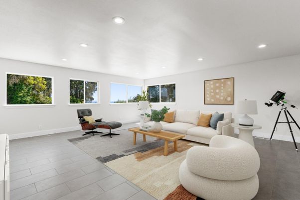 Interior, Living room, Recessed Lighting