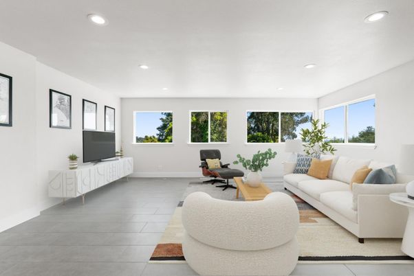 Interior, Living room, Recessed Lighting