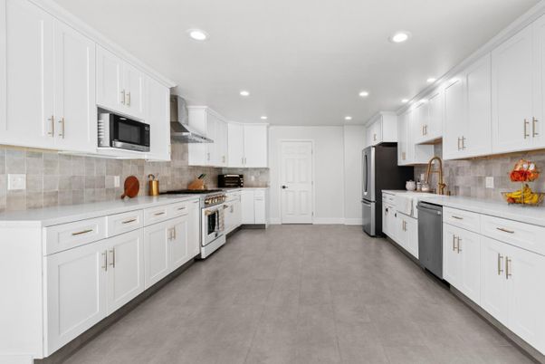 Interior, Kitchen, Recessed Lighting, Stainless Steel Appliances