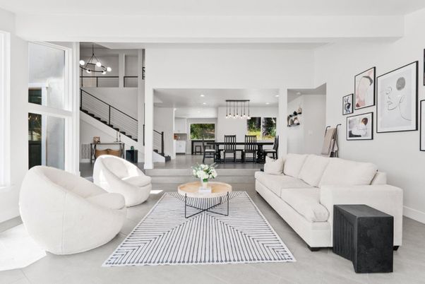 Dining room, Interior, Living room, Pendant Lights, Recessed Lighting