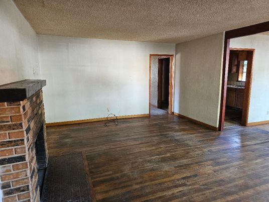 Empty room, Fireplace, Interior, Wood Texture Flooring