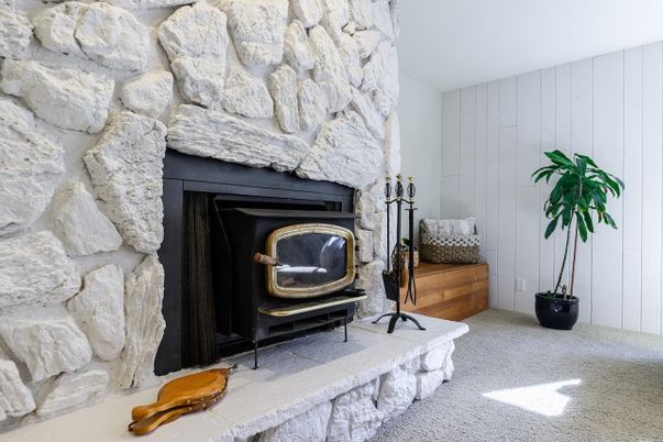 Fireplace, Interior, Stone Walls
