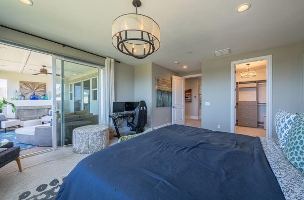 Bedroom, Interior, Pendant Lights, Recessed Lighting